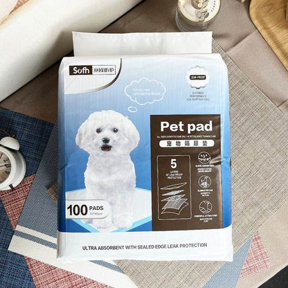 Dog Diaper Absorbent S Size 100 Pieces Thickened Deodorant Dog Pee Pad Diaper Pet Diaper - MarvelouStoree