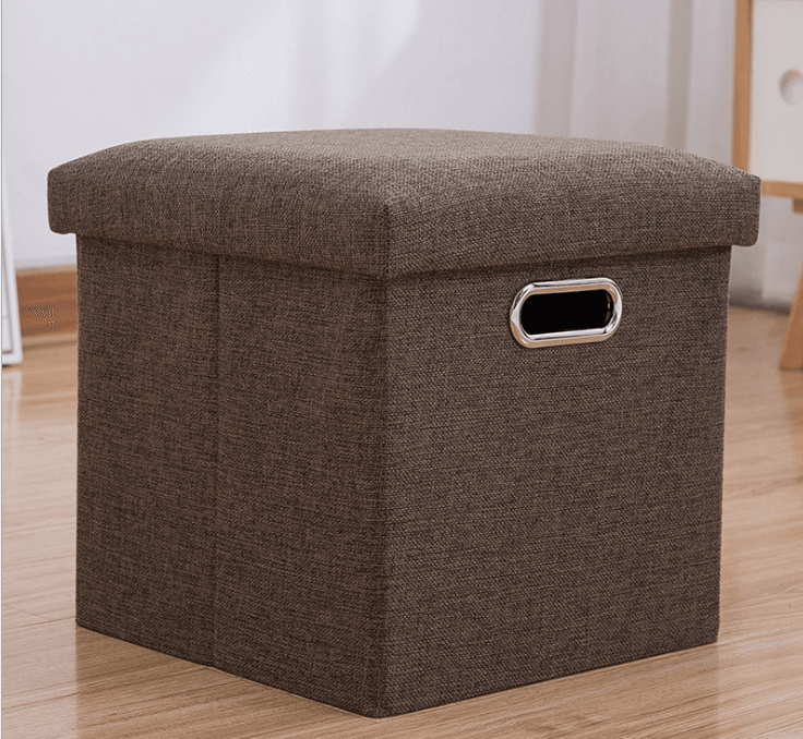 Simple Fabric Storage Storage Stool Folding Shoe Bench Footstool Can Sit With Lid Storage Box Stool 30*30*30cm/40*25*25cm - MarvelouStoree