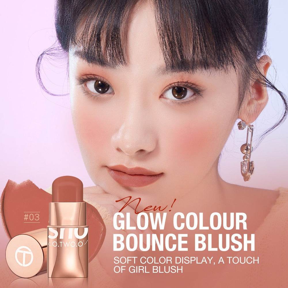 Vigorous and smooth powder blusher cream can improve the appearance and highlight the natural nude makeup powder blusher stick makeup SC049 - MarvelouStoree