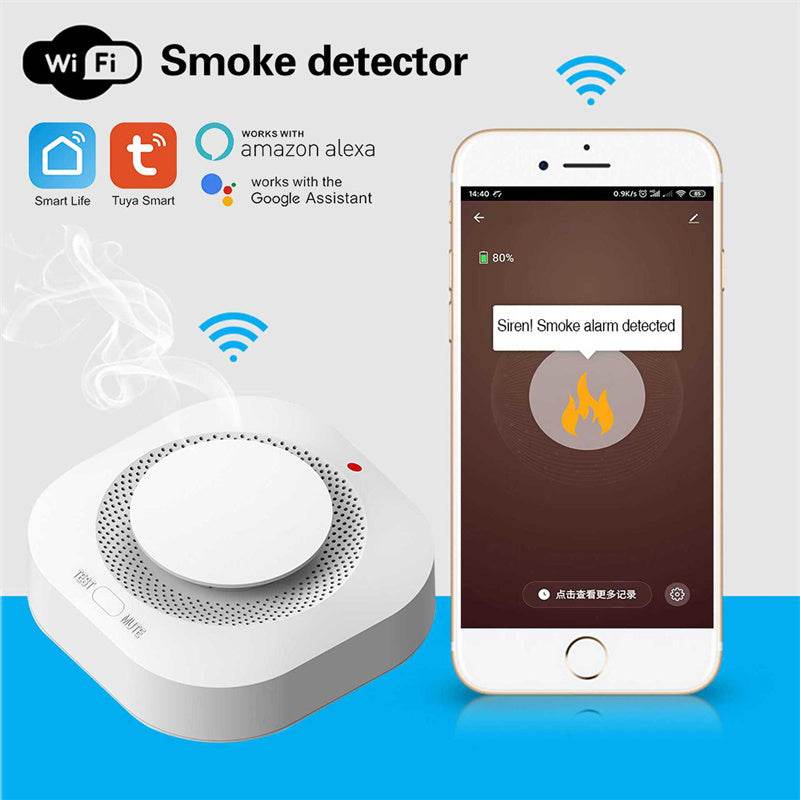 Tuya Smart Zigbee Smoke Detector Smart Fire Alarm Progressive Sound Photoelectric Smoke Sensor - MarvelouStoree