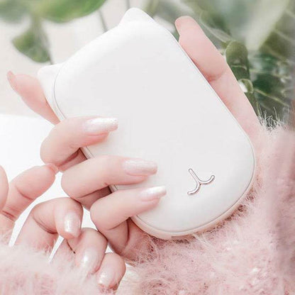 Cute USB Rechargeable Hand Warmer and 3600Ma Power Bank 5V Mini Portable Travel Handy Long-Life Pocket Hand Warmer