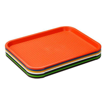 3 SIZE Large Foodservice Tray, Rectangular food trays Plastic Drink Serving Tray for Serving Drinks Snacks Tea - MarvelouStoree