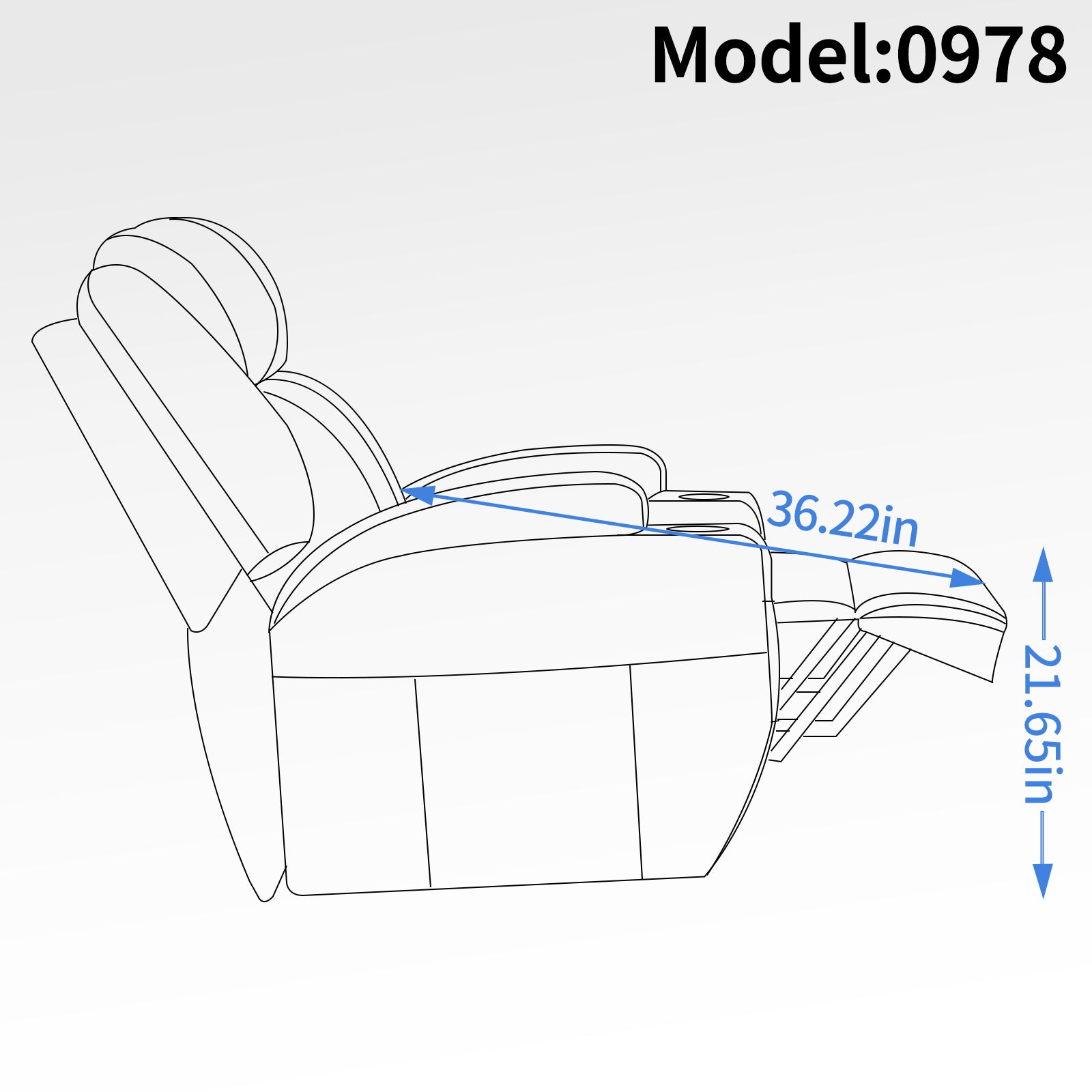 Up to 350lbs Okin Motor Power Lift Recliner Chair for Elderly Brown