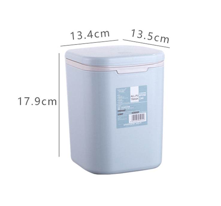 Desktop Mini Cute With Lid Trash Can Office Household Press-Type Simple Nordic Style Student Paper Basket Storage Box - MarvelouStoree