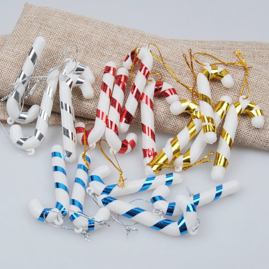 24 Pcs Christmas TREE Hanging Candy Cane Ornaments Festival Party Xmas Tree Decoration Christmas Decoration Supplies