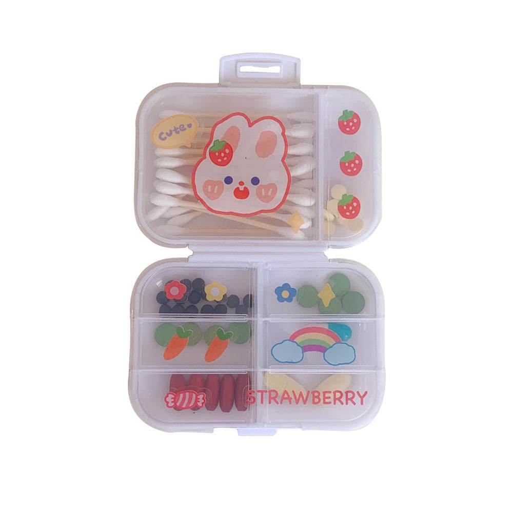 Portable Home Separated Pill Box Travel Mini Box Storage Box Transparent Pill Box Cute Storage Bo - MarvelouStoree