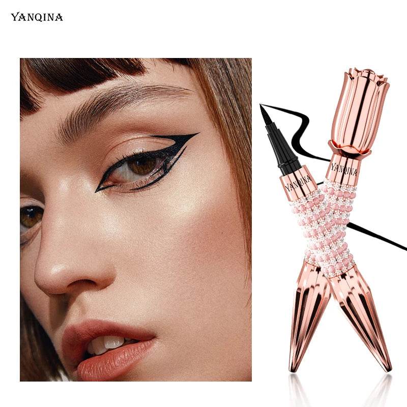 Fast Quick Dry Queen Luxury Eyeliner Soft Smooth Eye Liner Waterproof Eyeliner Cosmetics Black Eyeliner Pen Eyes Makeup - MarvelouStoree