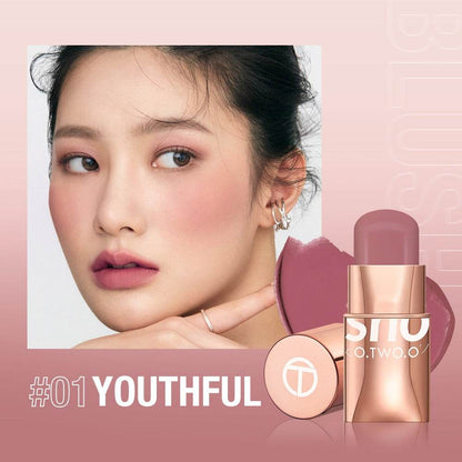 Vigorous and smooth powder blusher cream can improve the appearance and highlight the natural nude makeup powder blusher stick makeup SC049 - MarvelouStoree