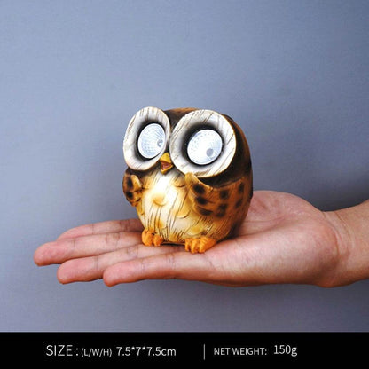 Owl solar lamp resin decoration