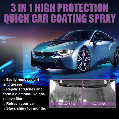 3-in-1 High Protection Fast Car Paint Spray Automatic Hand Paint Color Changing Cleaning Coating Spray - MarvelouStoree