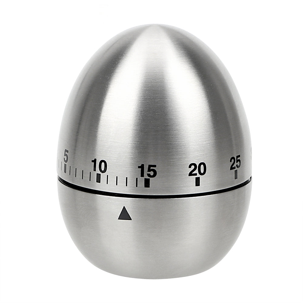 Cooking Tools Kitchen Timer Stainless Steel Egg 60 Minutes Mechanical Alarm Time Clock Counting