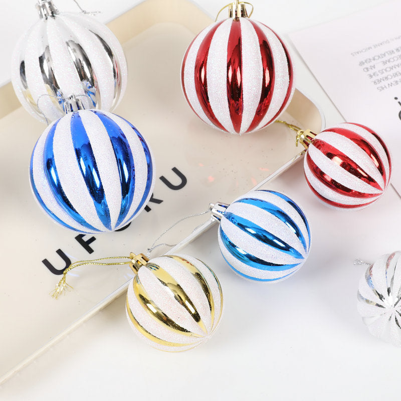 Christmas pumpkin painted ball decoration house set decoration Christmas tree pendant Christmas ball