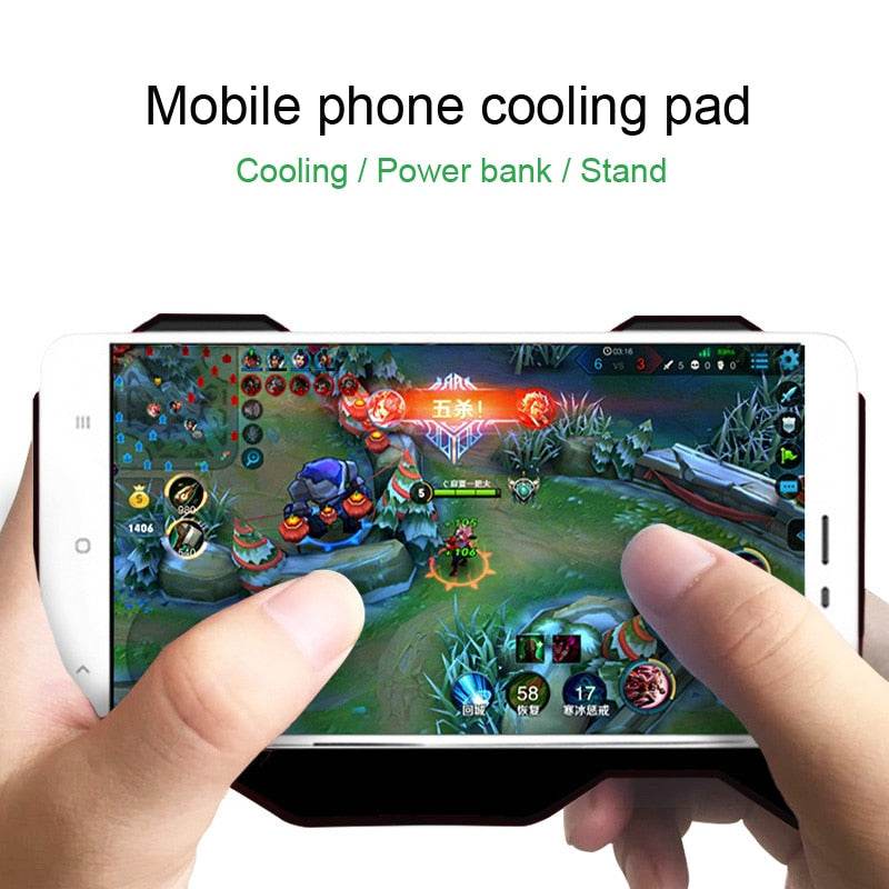 G1 Mobile Phone Cooling Pad Mute Gaming Cooler Radiator Fans With Ring Holder Stand Portable Rechargeable Power - MarvelouStoree