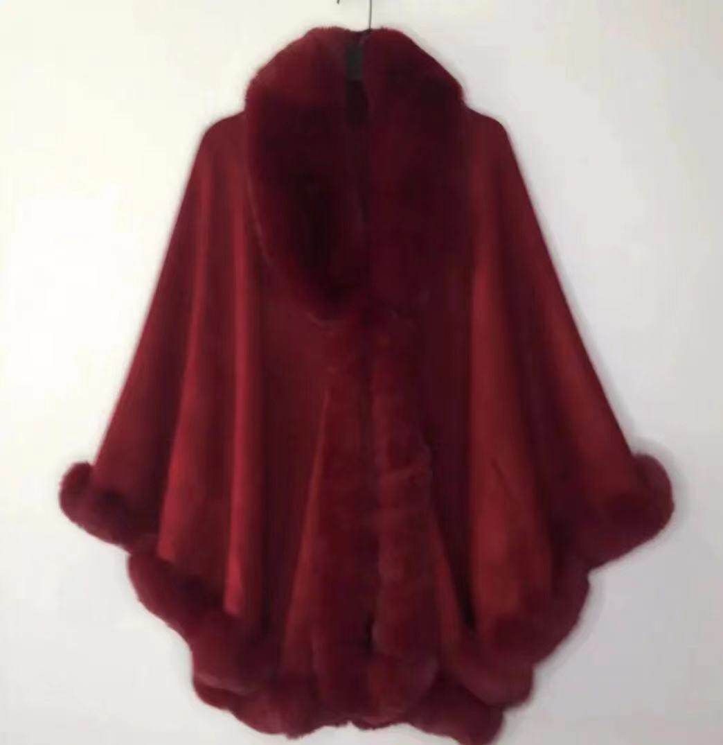 Faux Cashmere Knitted Cardigan Shawl Cloak - MarvelouStoree