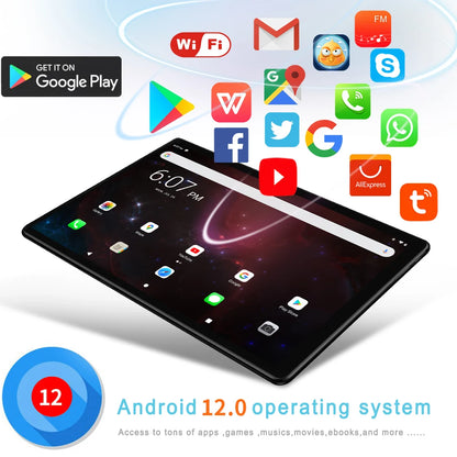 10.1 Inch Tablets Android 12 8GB + 128GB 4G Phone Call Smart Pc Android Tablet Android, Tablet Phone,Android tablette,Touch Pen