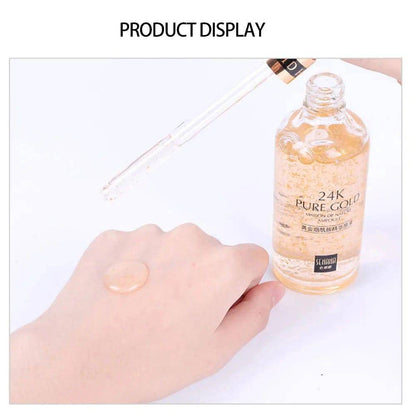 100ml 24K Gold Niacinamide Essence Anti Aging Hyaluronic Acid Face Serum Shrink Pore Replenishment Moisturize Brighten Skin Care - MarvelouStoree