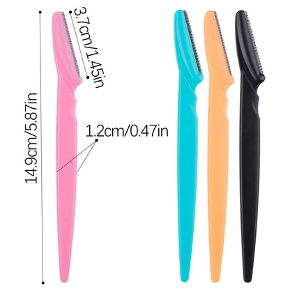 100Pcs Eyebrow Blade Woman Face Shaver Eye Brow Trimmer Blades Cutting Safety Hair Removal Cutter Portable Makeup Beauty Tools - MarvelouStoree