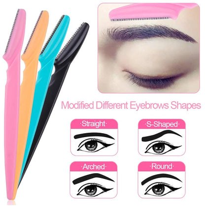 100Pcs Eyebrow Blade Woman Face Shaver Eye Brow Trimmer Blades Cutting Safety Hair Removal Cutter Portable Makeup Beauty Tools - MarvelouStoree