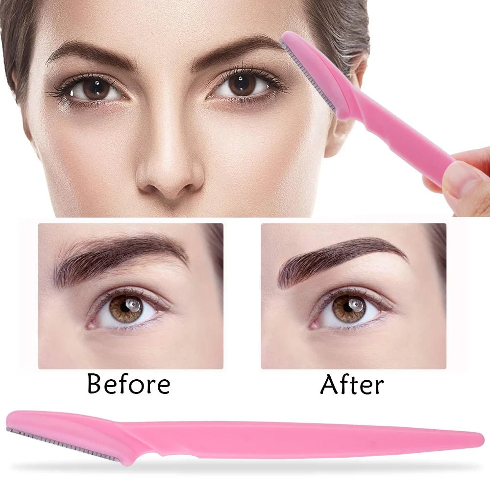 100Pcs Eyebrow Blade Woman Face Shaver Eye Brow Trimmer Blades Cutting Safety Hair Removal Cutter Portable Makeup Beauty Tools - MarvelouStoree