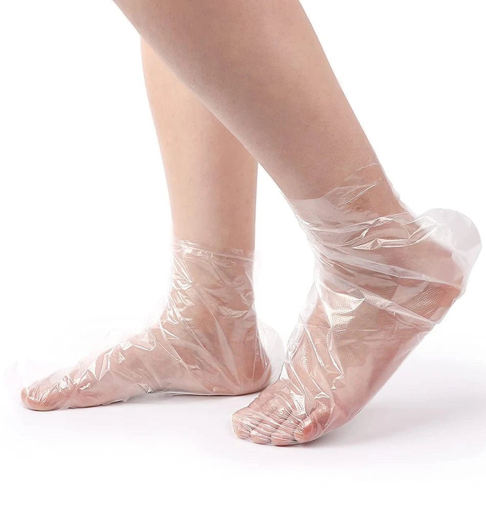 100Pcs Transprent Disposable Foot Bags Detox SPA Covers PE Plastic Foot Film Prevent Infection Chapped Feet Care Pedicure Tools - MarvelouStoree