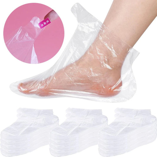 100Pcs Transprent Disposable Foot Bags Detox SPA Covers PE Plastic Foot Film Prevent Infection Chapped Feet Care Pedicure Tools - MarvelouStoree