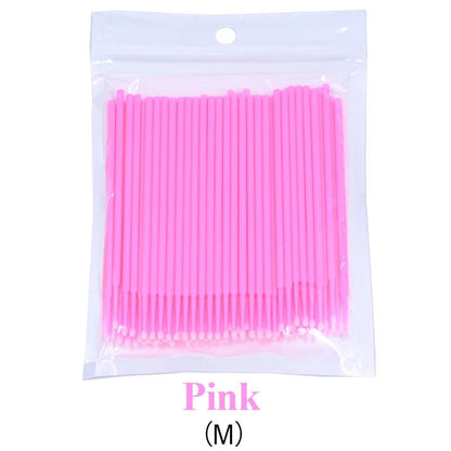 100PCS/Bottle Eyelash Extension Cleaning Swabs Lash Lift Glue Remover Applicators Microblade Makeup Micro Brushes Tool - MarvelouStoree