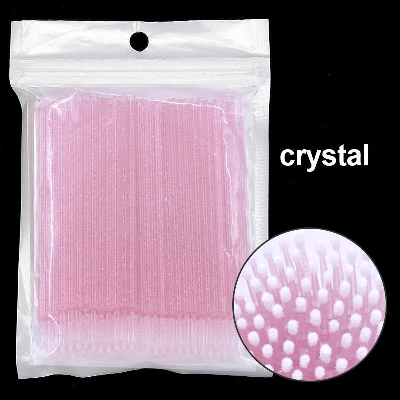 100PCS/Bottle Eyelash Extension Cleaning Swabs Lash Lift Glue Remover Applicators Microblade Makeup Micro Brushes Tool - MarvelouStoree