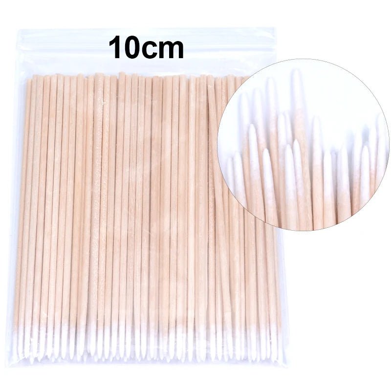 100PCS/Bottle Eyelash Extension Cleaning Swabs Lash Lift Glue Remover Applicators Microblade Makeup Micro Brushes Tool - MarvelouStoree