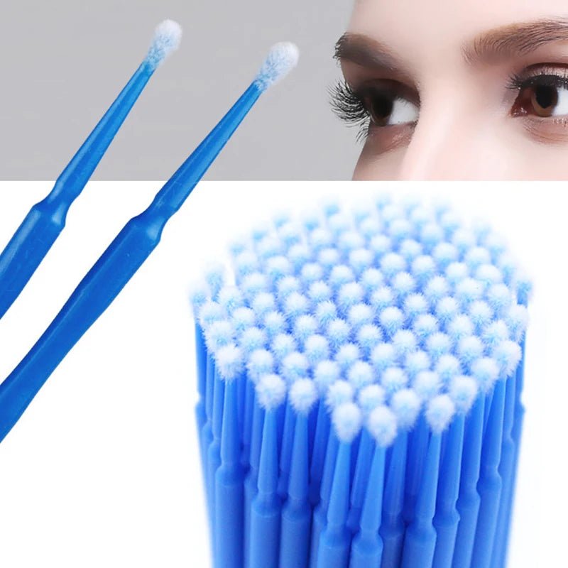 100PCS/Bottle Eyelash Extension Cleaning Swabs Lash Lift Glue Remover Applicators Microblade Makeup Micro Brushes Tool - MarvelouStoree