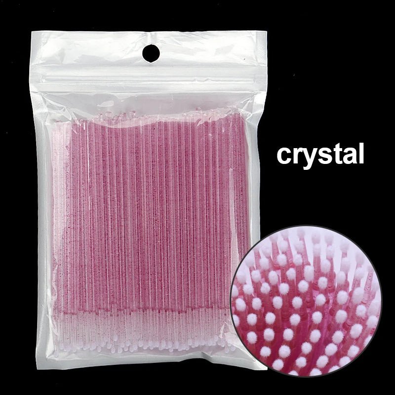 100PCS/Bottle Eyelash Extension Cleaning Swabs Lash Lift Glue Remover Applicators Microblade Makeup Micro Brushes Tool - MarvelouStoree