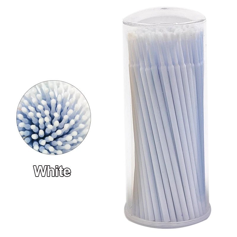 100PCS/Bottle Eyelash Extension Cleaning Swabs Lash Lift Glue Remover Applicators Microblade Makeup Micro Brushes Tool - MarvelouStoree