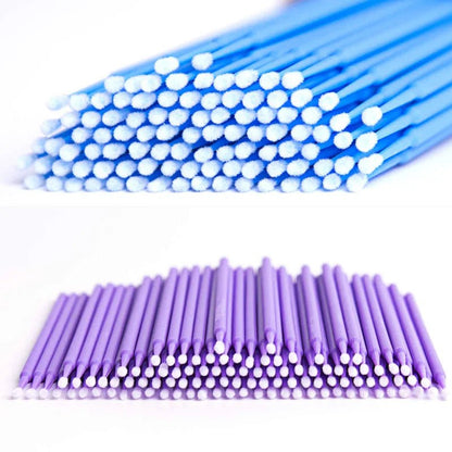 100PCS/Bottle Eyelash Extension Cleaning Swabs Lash Lift Glue Remover Applicators Microblade Makeup Micro Brushes Tool - MarvelouStoree