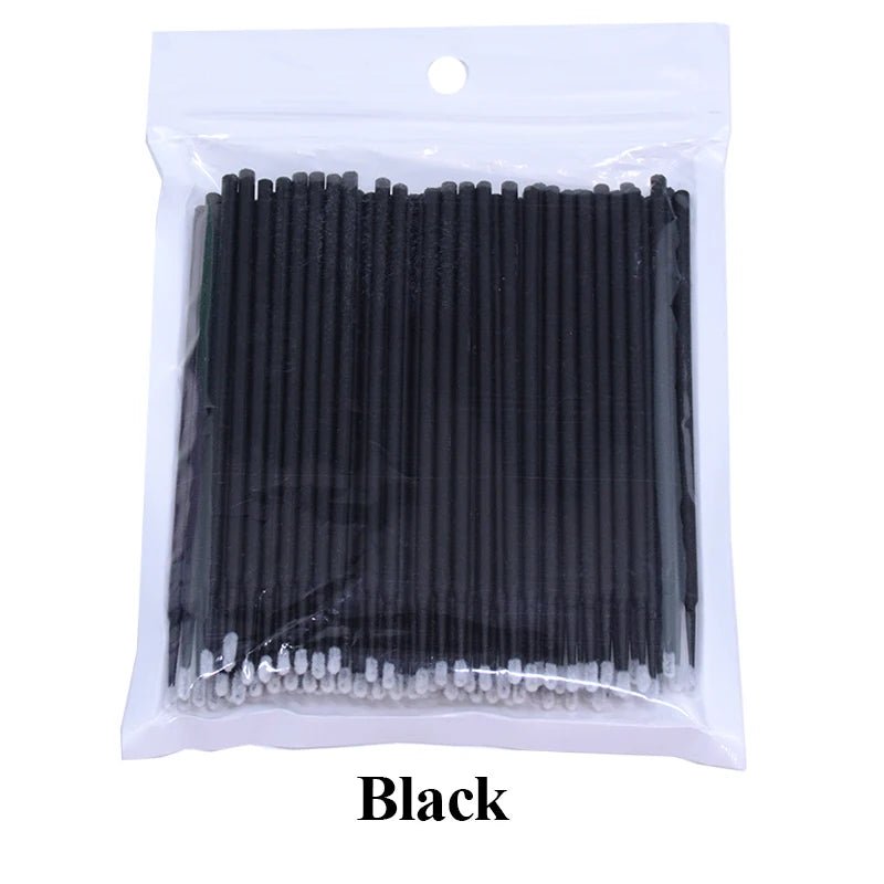 100PCS/Bottle Eyelash Extension Cleaning Swabs Lash Lift Glue Remover Applicators Microblade Makeup Micro Brushes Tool - MarvelouStoree