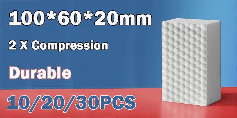 100pcs/Lot Magic Sponge Eraser White Melamine Sponge for Dishwashing Kitchen Bathroom Office Cleaner Cleaning Tools 100*60*20mm - MarvelouStoree