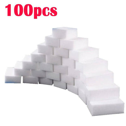 100pcs/Lot Magic Sponge Eraser White Melamine Sponge for Dishwashing Kitchen Bathroom Office Cleaner Cleaning Tools 100*60*20mm - MarvelouStoree