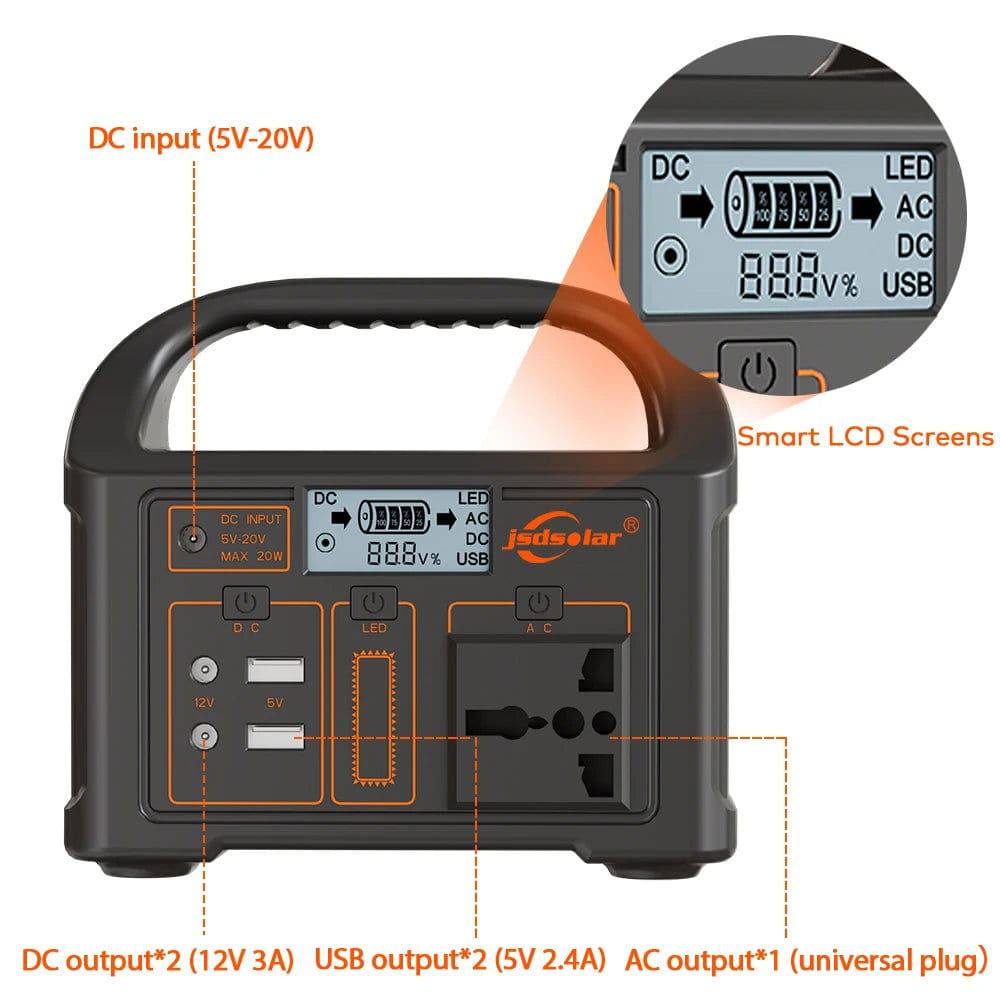 100W 24000mAh Portable Power Station 220V/110V Power Bank 76.8Wh Solar Power Generator LiFePO4 Outdoor Energy For Camping Travel - MarvelouStoree