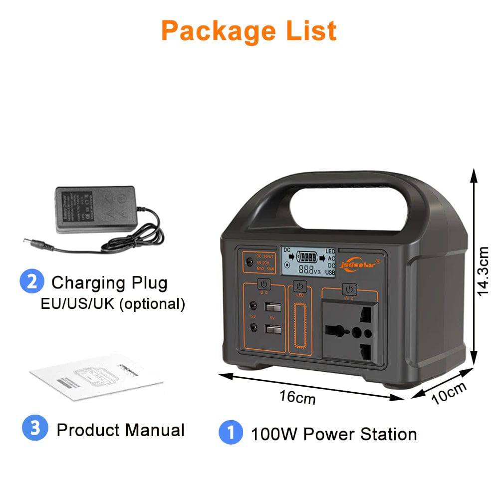 100W 24000mAh Portable Power Station 220V/110V Power Bank 76.8Wh Solar Power Generator LiFePO4 Outdoor Energy For Camping Travel - MarvelouStoree