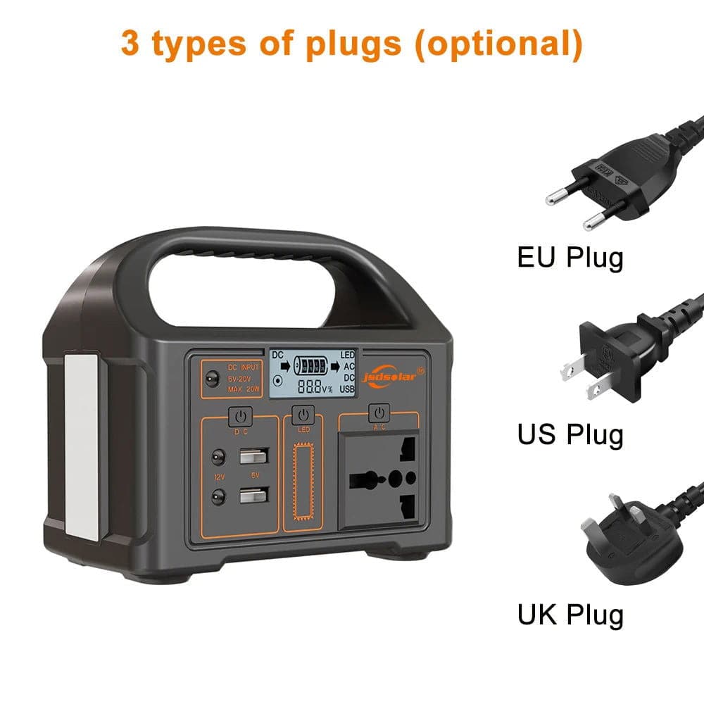 100W 24000mAh Portable Power Station 220V/110V Power Bank 76.8Wh Solar Power Generator LiFePO4 Outdoor Energy For Camping Travel - MarvelouStoree