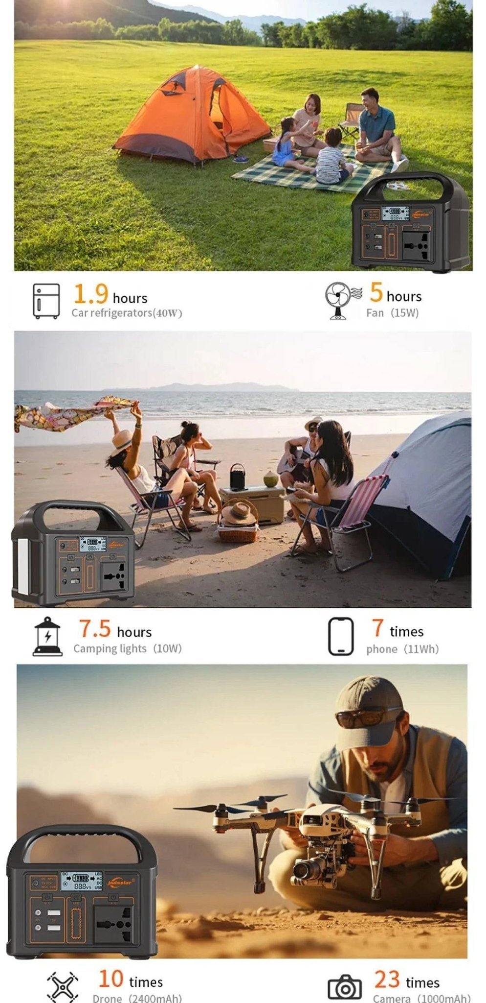 100W 24000mAh Portable Power Station 220V/110V Power Bank 76.8Wh Solar Power Generator LiFePO4 Outdoor Energy For Camping Travel - MarvelouStoree