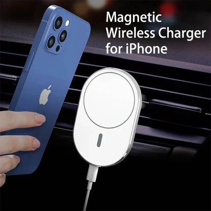 100W Magnetic Car Wireless Charger Air Vent Holder Mount for macsafe iPhone12 13 14 15Pro Max Mini Fast Car Charging Phone Stand - MarvelouStoree