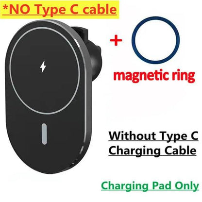 100W Magnetic Car Wireless Charger Air Vent Holder Mount for macsafe iPhone12 13 14 15Pro Max Mini Fast Car Charging Phone Stand - MarvelouStoree