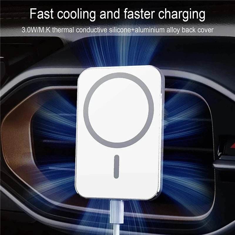 100W Magnetic Car Wireless Charger Air Vent Holder Mount for macsafe iPhone12 13 14 15Pro Max Mini Fast Car Charging Phone Stand - MarvelouStoree