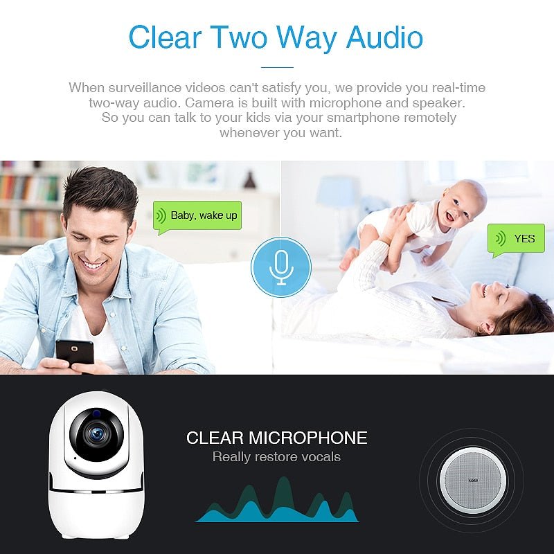 1080P Cloud IP Camera Home Security Surveillance Camera Auto Tracking Network WiFi Camera Wireless CCTV Camera - MarvelouStoree