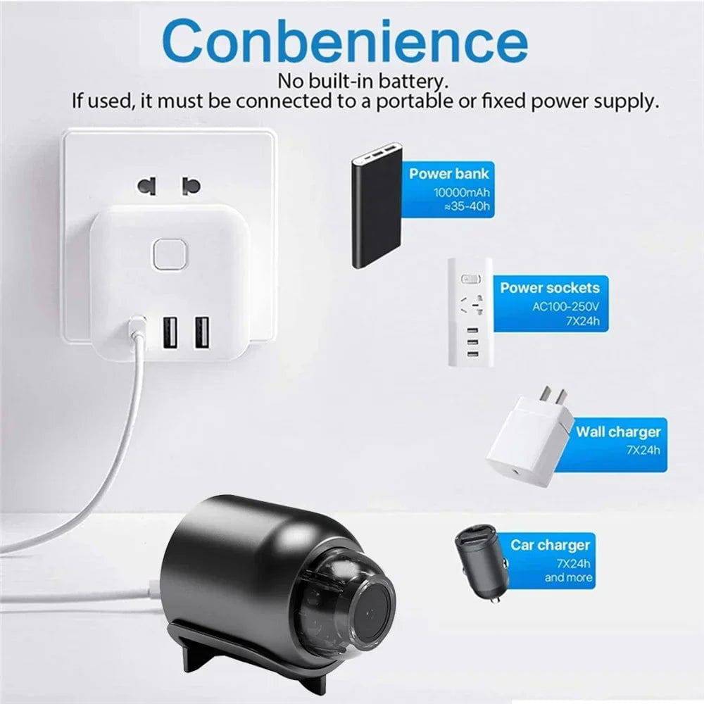 1080P HD Mini Camera WiFi Smart Home Security Ip Webcam Remote Monitor Small Camcorder Night Vision Invisible Body Camera Espia - MarvelouStoree