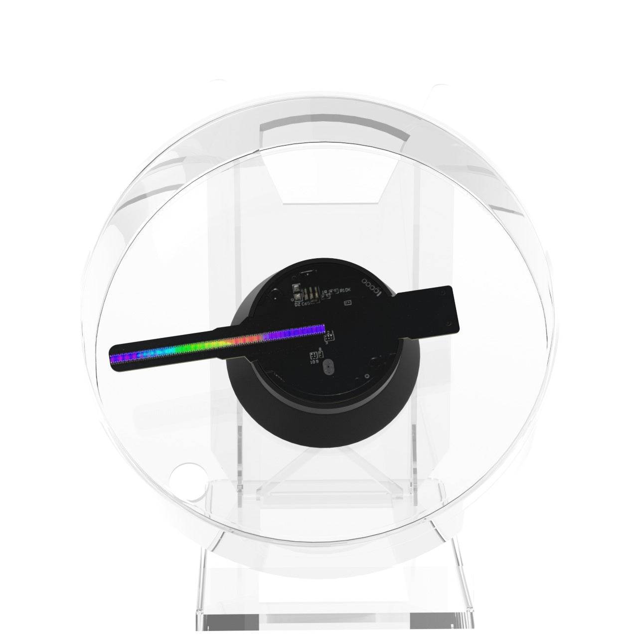 LED holographic fan built-in media player with transparent cover data cable power supply holographic advertising player - MarvelouStoree