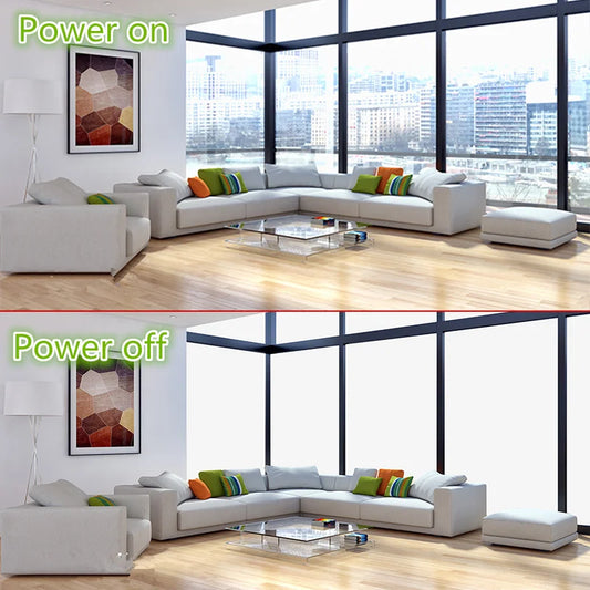 10pcs 50x70cm PDLC Smart Tint Window Pravicy Film Smart Window Tint Electroc Film Switchable Glass Vinyl+1pc 50w powersupply