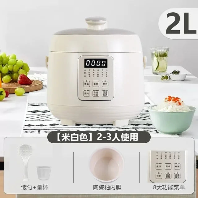 Marveloustoree 110V-240V/Household three grid electric pressure cooker, household multi-functional electric hot pot, Yuanyang rice cooker