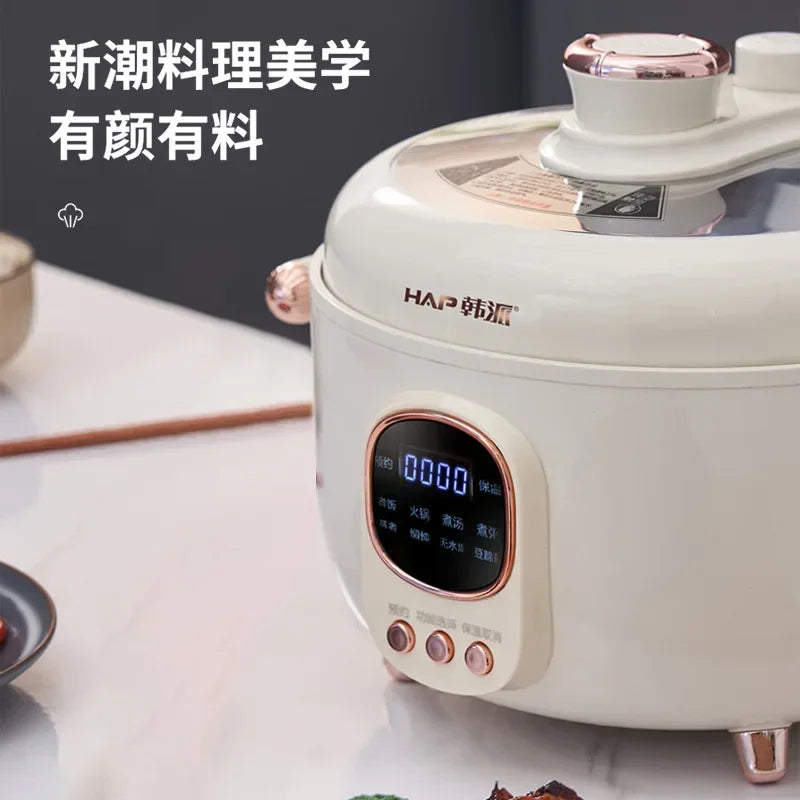 Marveloustoree 110V-240V/Household three grid electric pressure cooker, household multi-functional electric hot pot, Yuanyang rice cooker