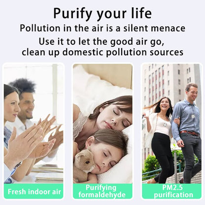 USB Portable Wearable Air Purifier, Personal Mini Air Necklace Negative Ion Air Freshener- No Radiation Low Noise For Adults Kid