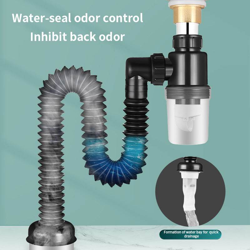 Washbasin Under The Water Pipe Deodorant Drainer Anti-Leakage Plug Washbasin Drain Pipe - MarvelouStoree